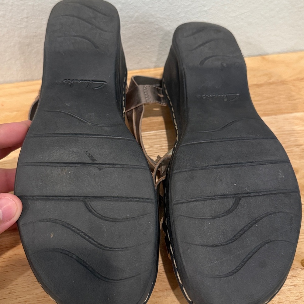 Clarks Metallic Sandals - Bronze and Gold - Picture 4 of 4